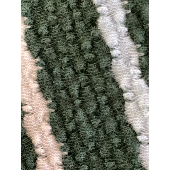 ASOS DESIGN Green Knitted Stripe Revere Shirt Medium - Picture 7 of 10